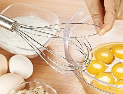 VITASUNHOW Wire Whisks for Household Purposes Pack of 3 Stainless Steel Handheld Egg Whisk 10-Inch