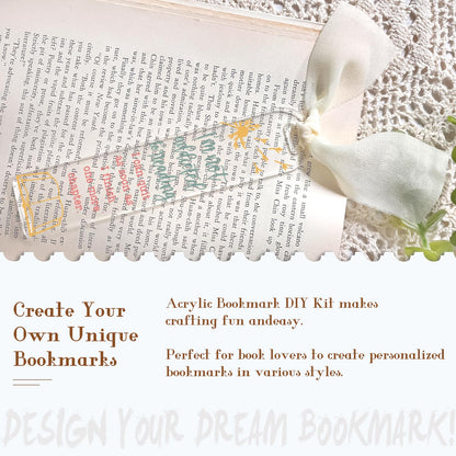 Dazoratix Floral Acrylic Bookmark Blanks - 60 Pcs Cute Flower Bookmarks Making Kit Bulk Aesthetic UV DTF Transfer Stickers Reading Book Lover Bookish Reader Women Girl Kid Student Teacher School Gifts