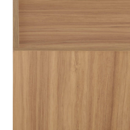 SAFAVIEH Furniture - Takami Media Stand for TVs up to 75" - Oak 4-Door Modern Entertainment Console with Storage Cabinets (MED3604A)