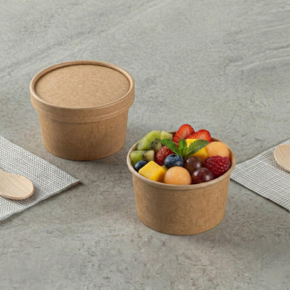 Restaurantware Kraft 50 Count To Go Cup Disposable 3 x 3 x 1.8 Inches Paper Mini Cup Grease-Resistant Cup Recyclable Durable Design