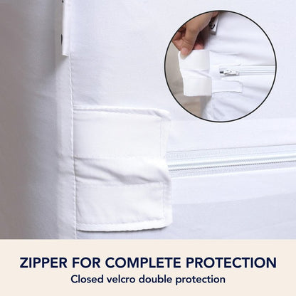 Twin Mattress Protector Encasement with Zipper – Waterproof Mattress Protector Twin Size – Soft, Breathable & Noiseless Zippered Mattress Cover – Fits Up to 12”