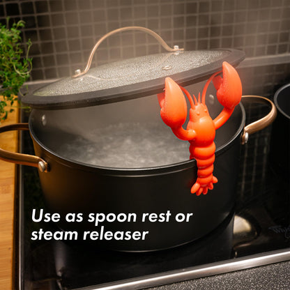 tögö The Lobster Silicone Utensil Rest - Kitchen Gifts, Silicone Spoon Rest for Stove Top - Heat-Resistant, Funny Kitchen Gifts, Cooking Gifts - Non-Slip Spoon Holder Stove Organizer
