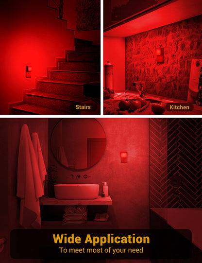 JandCase Night Lights Plug into Wall 2 Pack, Plug in Night Light with Dusk-to-Dawn Light Sensor, 3000K Soft White 0.3W, LED Nightlight for Bathroom, Adult, Hallway