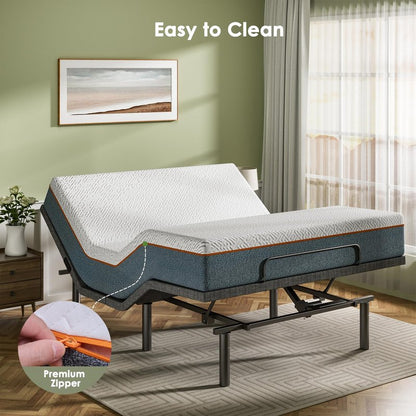 Marsail 10″ Twin Mattress for Bedroom, Medium Firm Memory Foam with Cooling Gel and Graphene Fabric, Pressure Relief, Fiberglass-Free, CertiPUR-US Certified