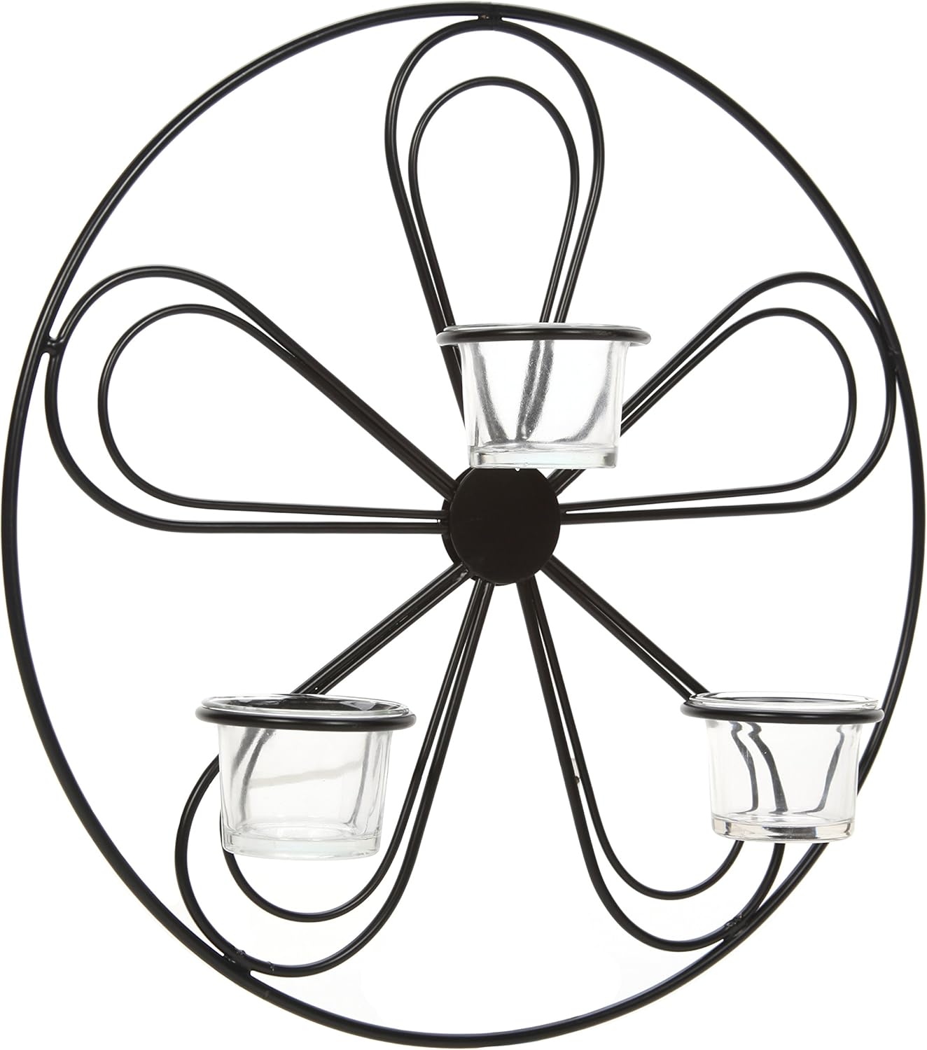 13.5 Inch Hosley Large Floral Wall Sconce Diameter Tea Light Candle Holder LED Farmhouse Ideal Gift for Weddings