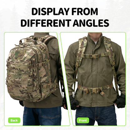 EXCELLENT ELITE SPANKER 40L Tactical Military Backpack for Men and Women Large Rucksack Assault Pack Bag for Outdoor Camping, Hiking(Multicam)
