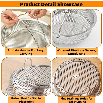 Stainless Steel Steamer Basket, Silver Steamer Basket for Pot,Vegetable & Dumpling Cooker, Egg Holder, Pasta Strainer Rack, Dishwasher Safe Kitchen Cookware
