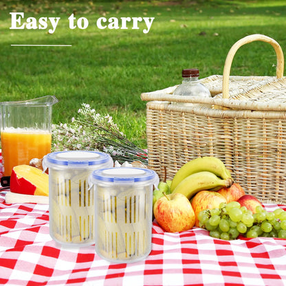 4 Pcs Pickle Container with Strainer,24 oz Pickle Jar with Leak Proof and Lock It Lid,Pickle Holder Keeper Lifter for Olive Jalapeno Juice Food Storage