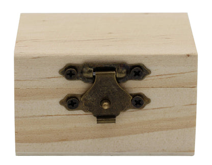 Creative Hobbies 12-Pack Mini Wooden Treasure Boxes with Locking Clasp - Unfinished Wood Treasure Chest for Party Favors, DIY Projects, Home Decor, Props, 2.3 x 1.5 x 1.5 Inches