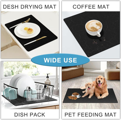 Coffee Maker Mat for Countertops, Rubber Backed Mat 19"x12" for Coffee Pots, Kitchen Counter Accessories