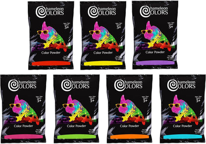 1 lb (7 Pack), Set, Chameleon Colors Color Powder, Bags Rainbow Holi Festival, Color Run, Gender Reveal