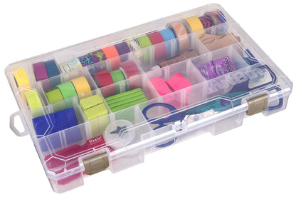 ArtBin Large Solutions Box Clear Art & Craft Organizer with Dividers - Plastic Storage Case for Convenient and Versatile Storage - Ideal for Various Craft Supplies