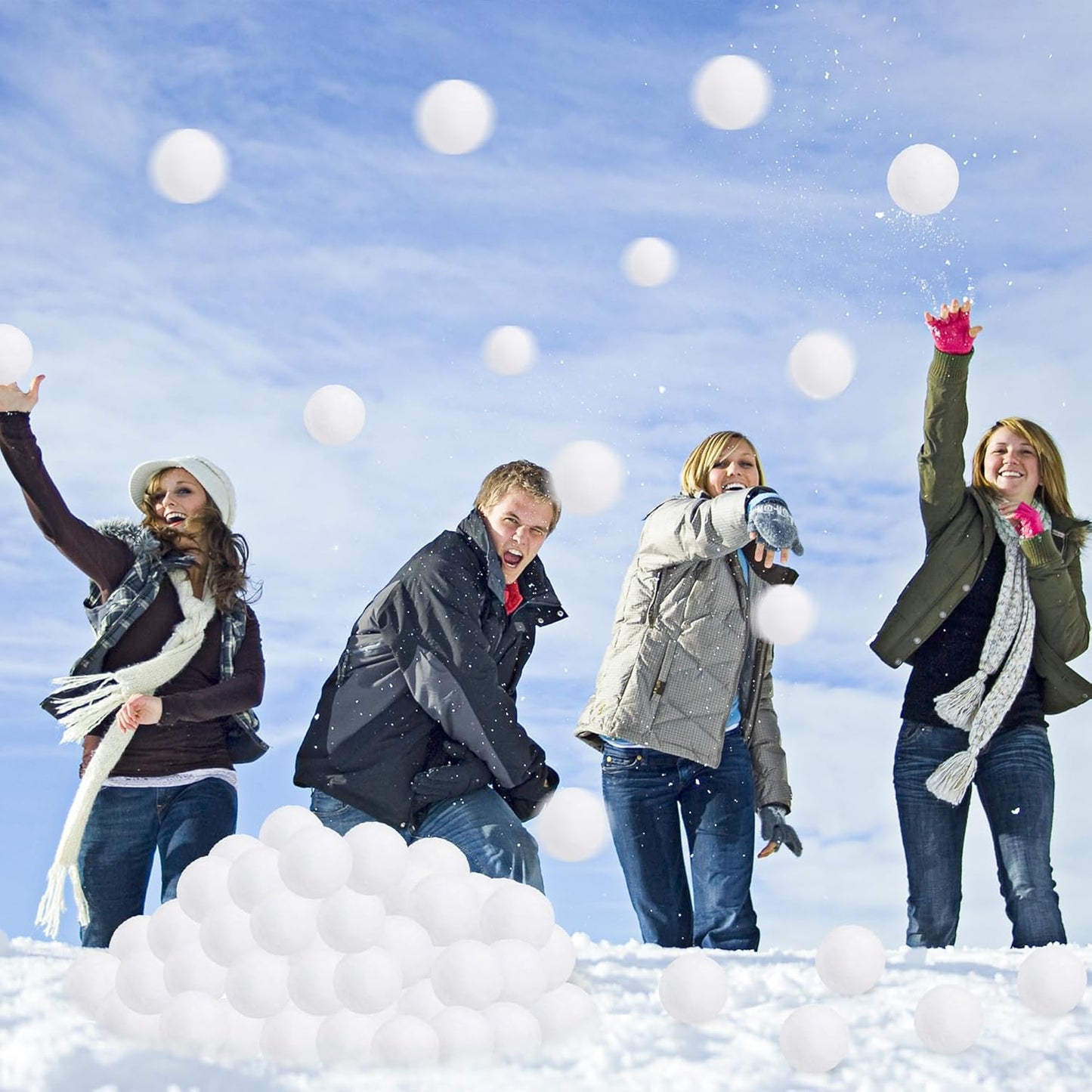 Skiennix 36 PCS Plush Snow Balls - Soft Indoor Snowball Fight Set for Kids | Perfect for Winter Fun