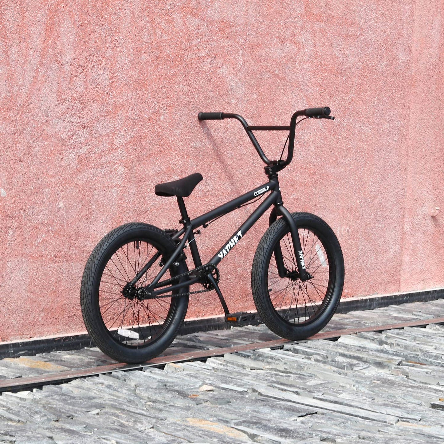 cubsala Freestyle BMX Bike, 20 Inch Yaphet Bicycle for Teen Youth Beginner Adult Riders, Bike with 360° Rotating Handlebar and 4 pegs, Color Black
