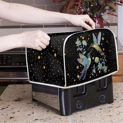 Toaster Cover for 2 Slice Bread Toaster Oven, Waterproof Dustproof Cover for Kitchen Accessories, Birds Floral Print