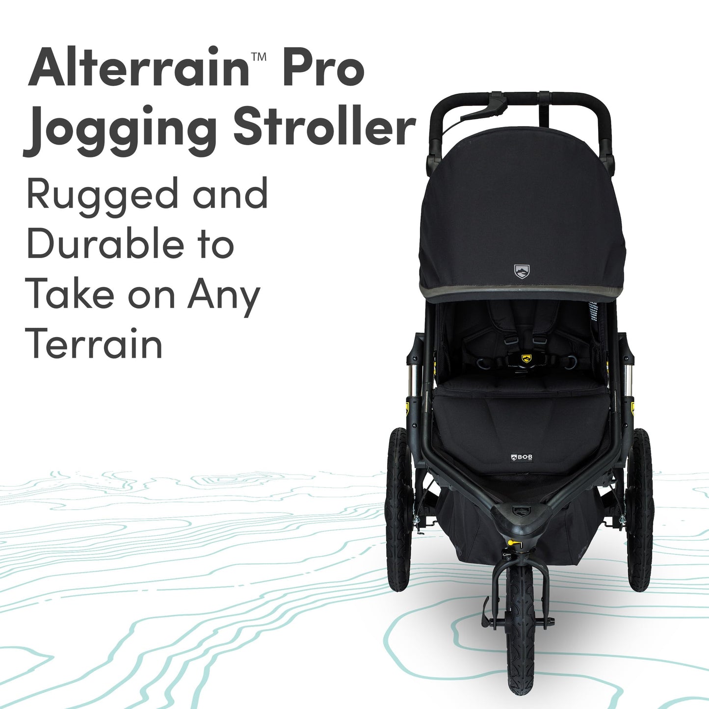 BOB Gear Alterrain Pro Jogging Stroller, All-Weather, SmoothShox Suspension, Black
