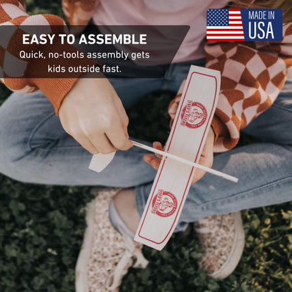 Fred's Flyers Balsa Wood Airplane Kits - 5-Pack - USA Made Wooden Glider Toy Planes for Kids