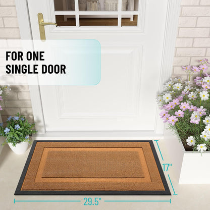 OLANLY Waterproof Front Door Mat - All-Season Indoor/Outdoor Doormat, Easy Clean, 47x23, Tangerine Orange