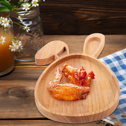 Cabilock Easter Bunny Cutting Board, Rabbit Shaped Kitchen Chopping Board Platter for Cheese, Dessert Serving Tray