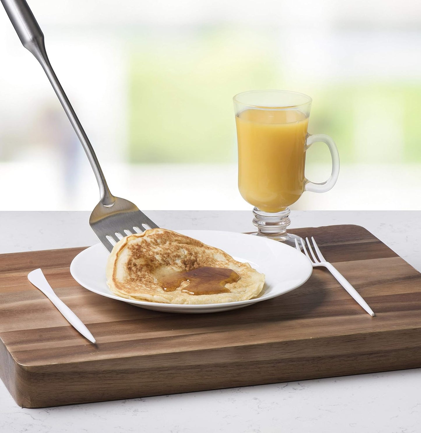 Stainless Steel Slotted Turner Spatula - Meticulous Craftsmanship, Modern Design, Guaranteed Lifetime Use