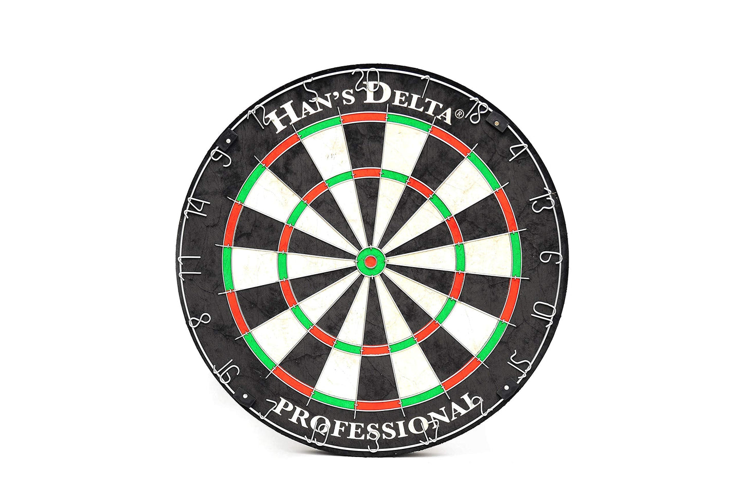 HAN'S DELTA Professional Bristle Dartboard Cabinet Set, Metal Corner Reinforcement, Regulation Steel Tip Dartboard, Includes 6 Steel Tip Darts and Scoreboards (Louis)