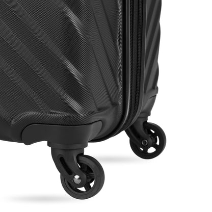 SwissGear Lightweight Expandable Spinner, Black Wave, 3-Piece Set