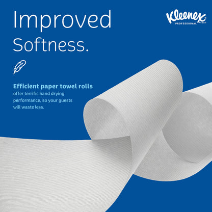 Kleenex Professional Universal Hard Roll Paper Towels, Bulk (01080), Hardwound 1.5" Core, Premium Absorbency Pockets, White (12 Rolls at 425' Each, 5,100'/Case)