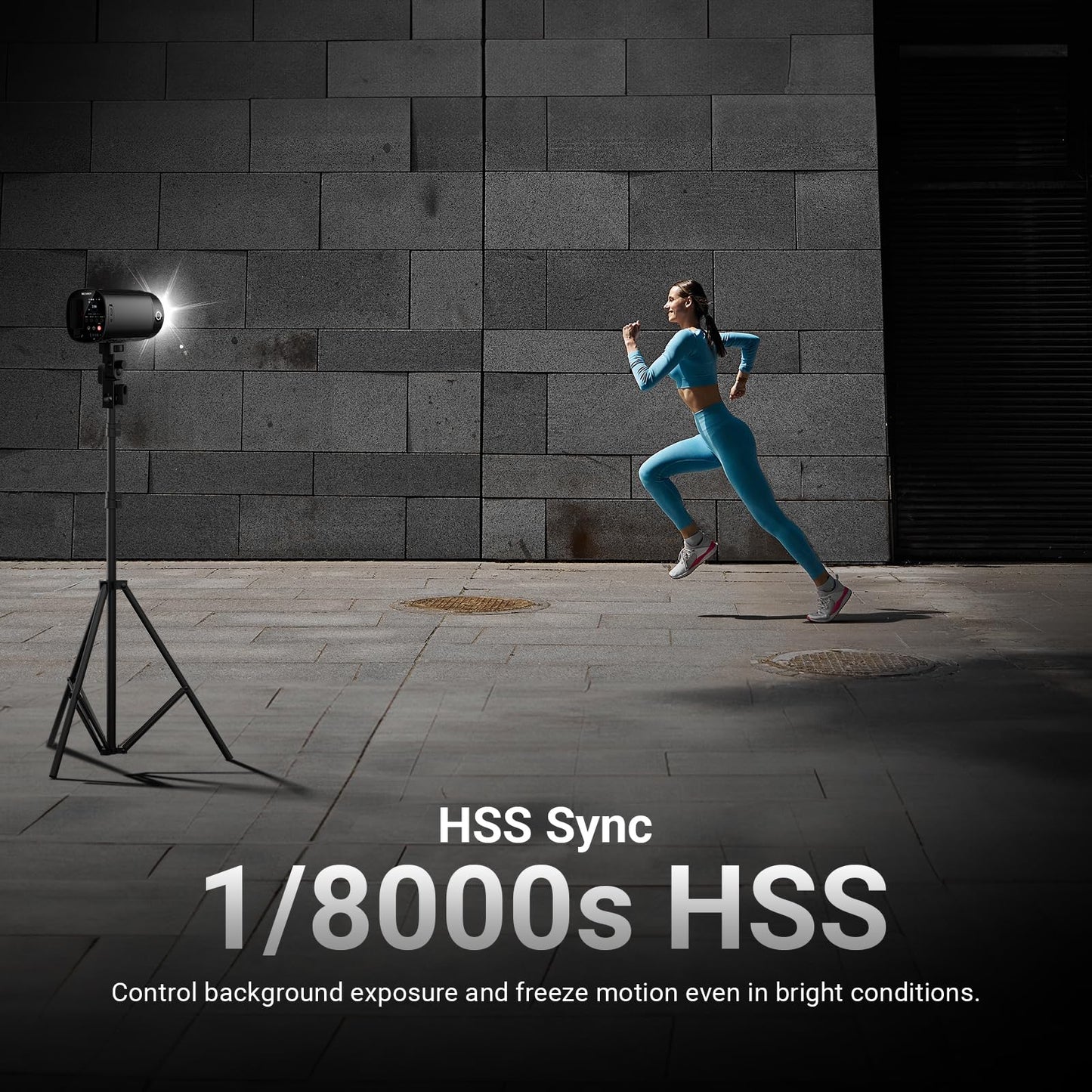 NEEWER 120Ws 2.4G TTL Outdoor Strobe Flash, Compatible with Godox, 1/8000s HSS Portable Studio Monolight with Modeling Light /3000mAh Battery/420 Flashes/1.5s Recycle for Photography Photoshoots, Q120