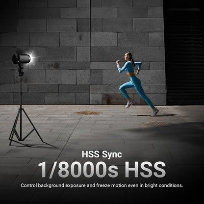 NEEWER 120Ws 2.4G TTL Outdoor Strobe Flash, Compatible with Godox, 1/8000s HSS Portable Studio Monolight with Modeling Light /3000mAh Battery/420 Flashes/1.5s Recycle for Photography Photoshoots, Q120