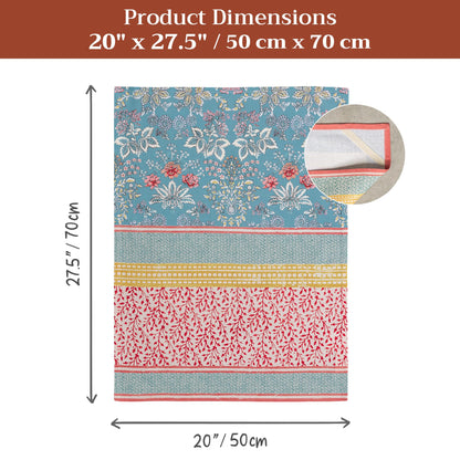 Maison d' Hermine Kitchen Towels Set of 3 100% Cotton 27.50" x 20" Reusable Cloth Tea Dish Towels Absorbent with Hanging Loop for Kitchen Gifts for Mothers Day Spring/Summer (Marquise)