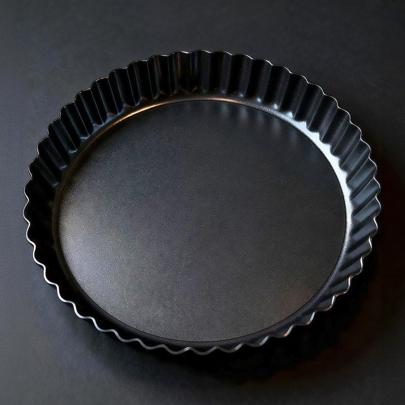 Tart Pan 2 Pack, 9 Inch Non-Stick Carbon Steel Pie Pan, Tart Pans with Removable Bottom -Top 9.5 inches, bottom 9 inches, 1.2 inches deep - Perfect Molds for Making pie, Fruit Tarts with Grooved Edges