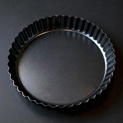 Tart Pan 2 Pack, 9 Inch Non-Stick Carbon Steel Pie Pan, Tart Pans with Removable Bottom -Top 9.5 inches, bottom 9 inches, 1.2 inches deep - Perfect Molds for Making pie, Fruit Tarts with Grooved Edges