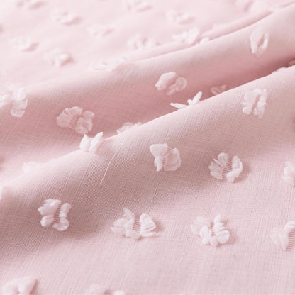 2 84 Inch Light Blush Pink Blackout Curtains for Bedroom Nursery Girl Panels,Shabby Chic Floral Pattern Sheer Double