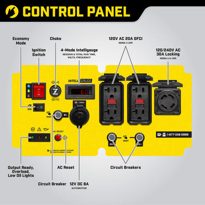 Champion Power Equipment 100520 8750-Watt DH Series Open Frame Inverter Electric Start & Storage Cover for 3000-Watt or Higher Inverter Generators