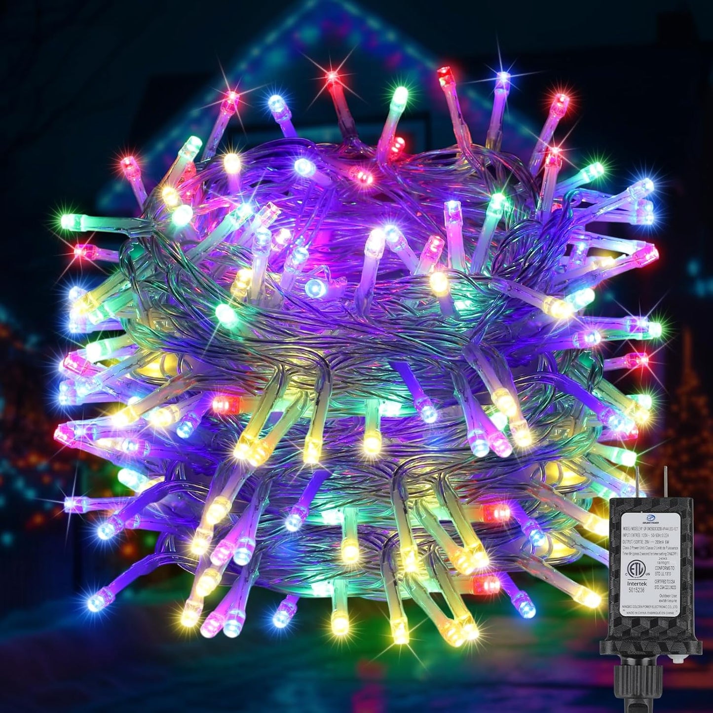 200FT 600LED 8 Christmas Lights Plug in,Outdoor Indoor Fairy Lights with Timer and Modes,Christmas Tree Lights