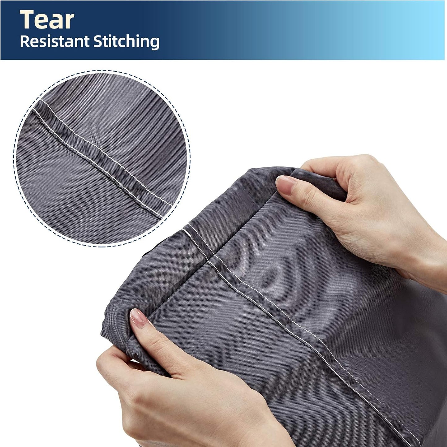 NICOGENA Wash Me Laundry Bag - 2 Packs, 28x40 inches, Heavy Duty Hamper Liner for College Students, Sky Blue & Gray