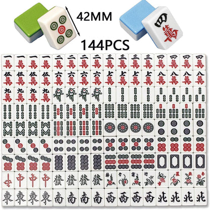 HUANGZHE Auto Foldable Mahjong Table for Chinese//Taiwanese Rules - Ultra Thin Electric Shuffling Machine 42mm Mahjong Tiles Without Numerals &Mahjong Storage Bag (Easy Assembly)