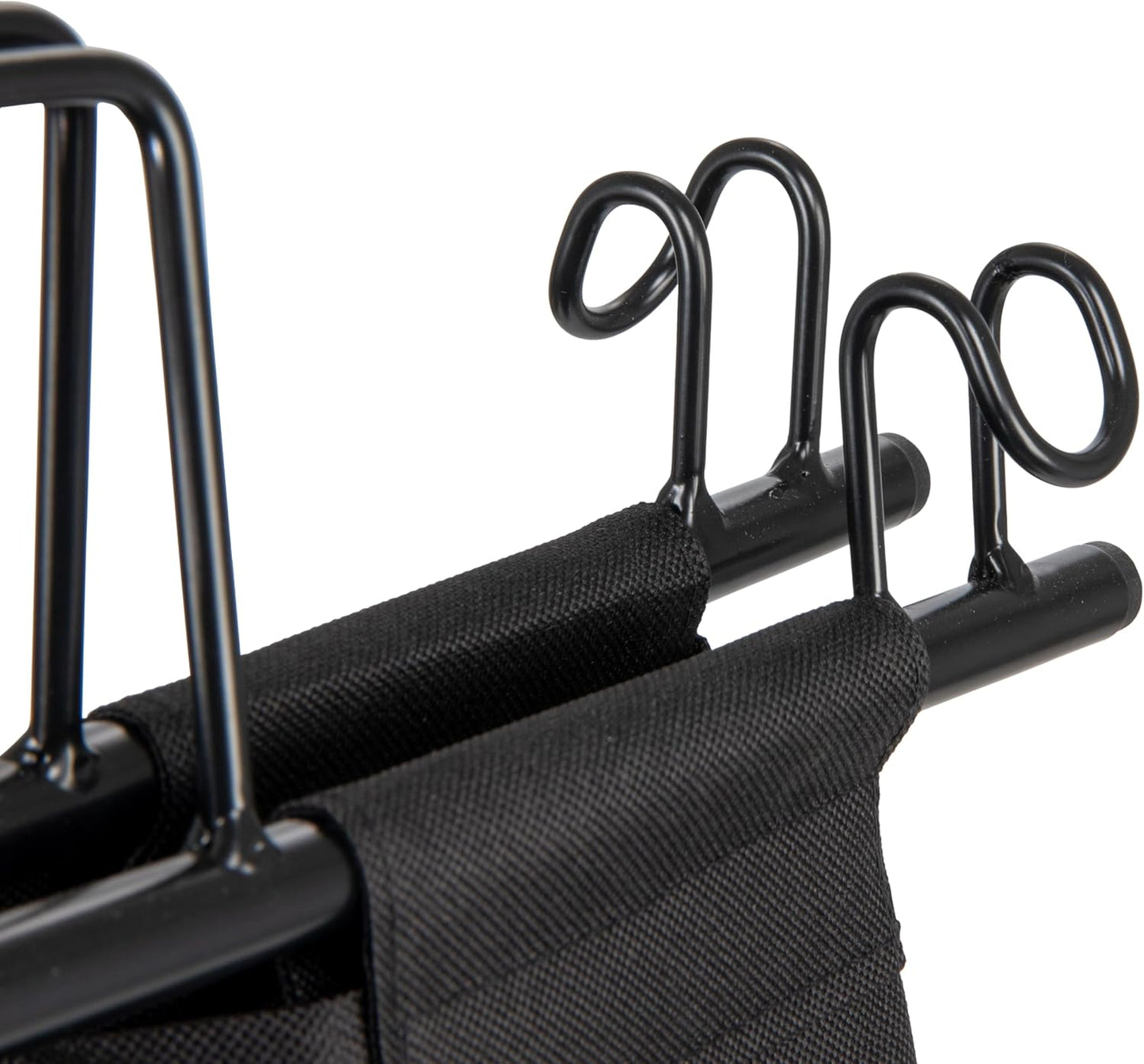 2 Household Essentials Rolling Laundry Hamper, Heavy Duty Canvas Bag, Load Capacity, Foldable Frame, Black Bag