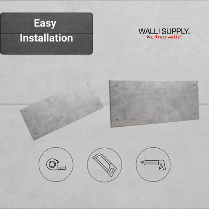 Wall!Supply 3D Wall Panels – Industrial Concrete Loft Style – Lightweight Foam (EPS) – Wallpaper Alternative for Living Room, Bedroom & Office – Easy DIY Installation – 4 Pack, Covers 25.84 Sq Ft