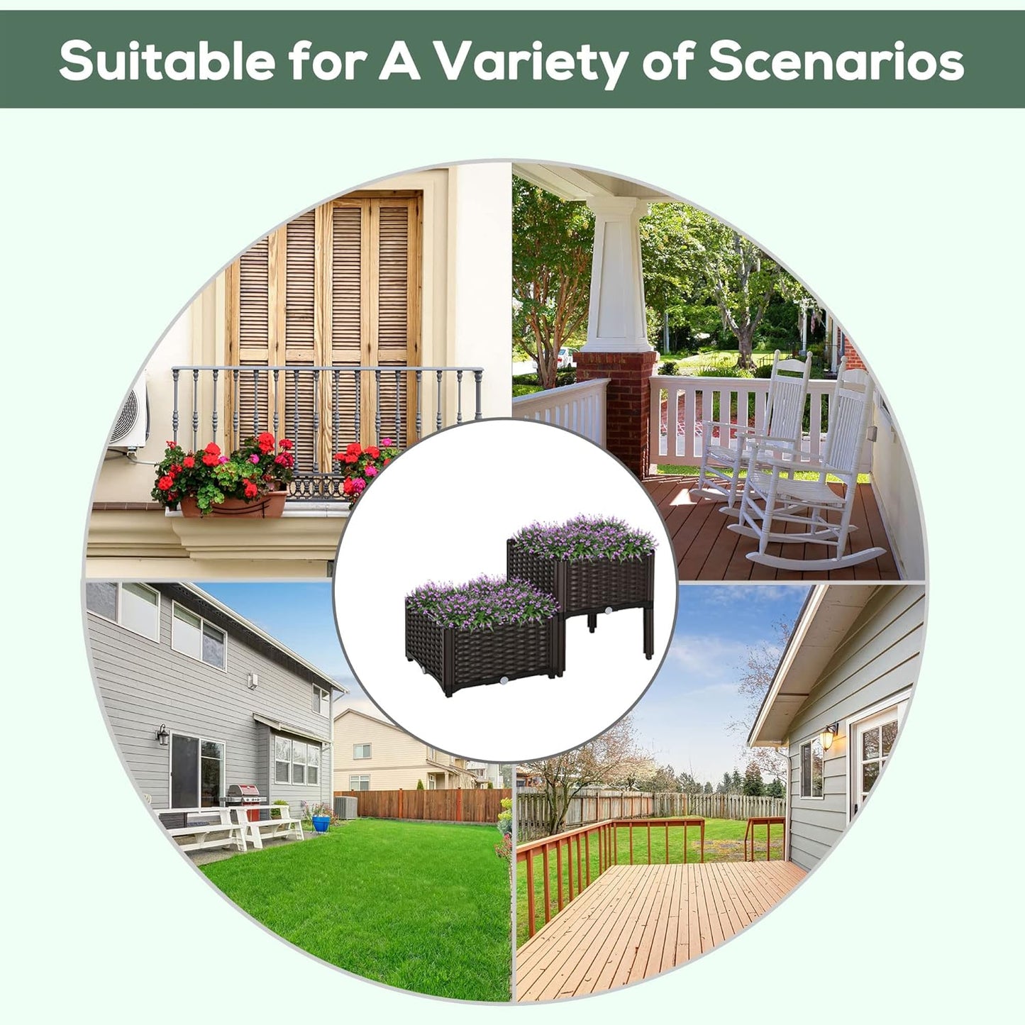 2 Outsunny Piece Raised Garden Bed with Legs, Planter Box Raised Bed to Grow Flowers, Herbs & Vegetables, Brown
