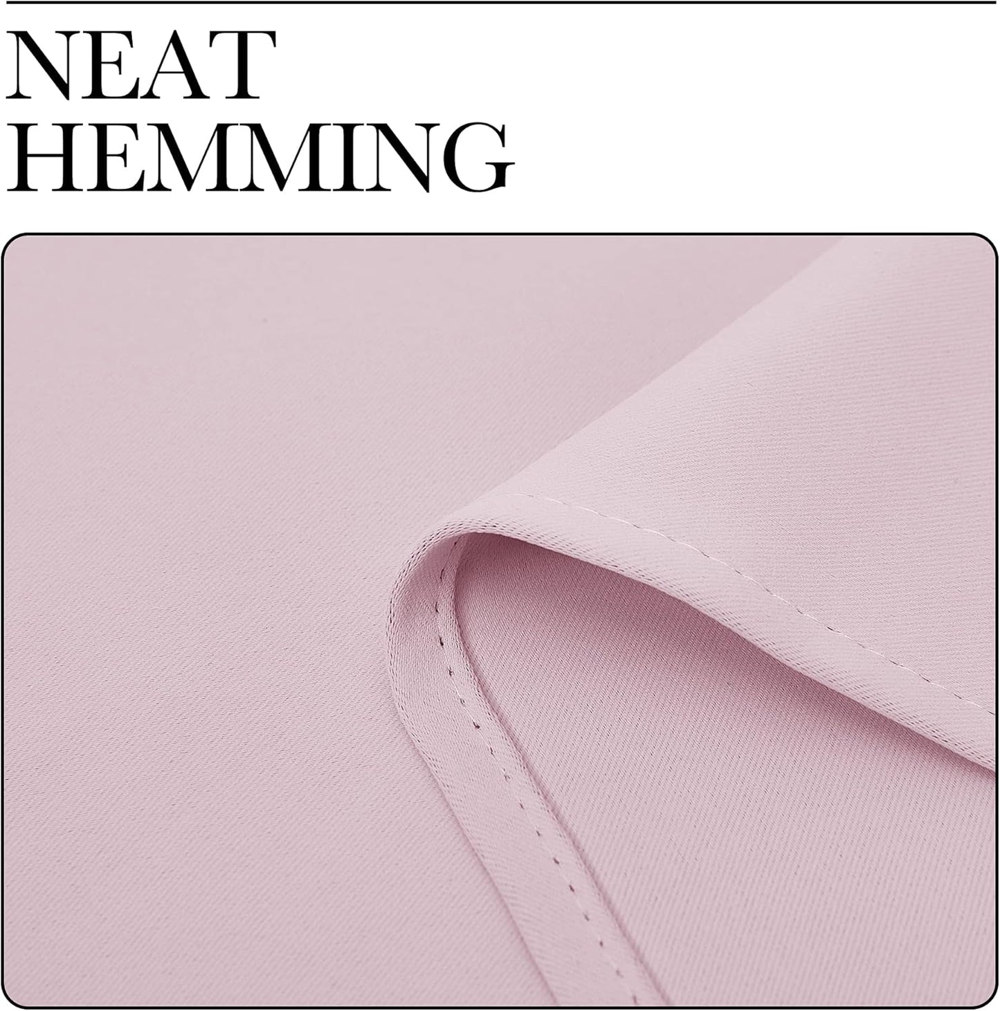 NICETOWN Blackout Curtains - Thermal Insulated Solid Grommet Drapes | Baby Pink, 42 x 63 Inches (1 Pair)