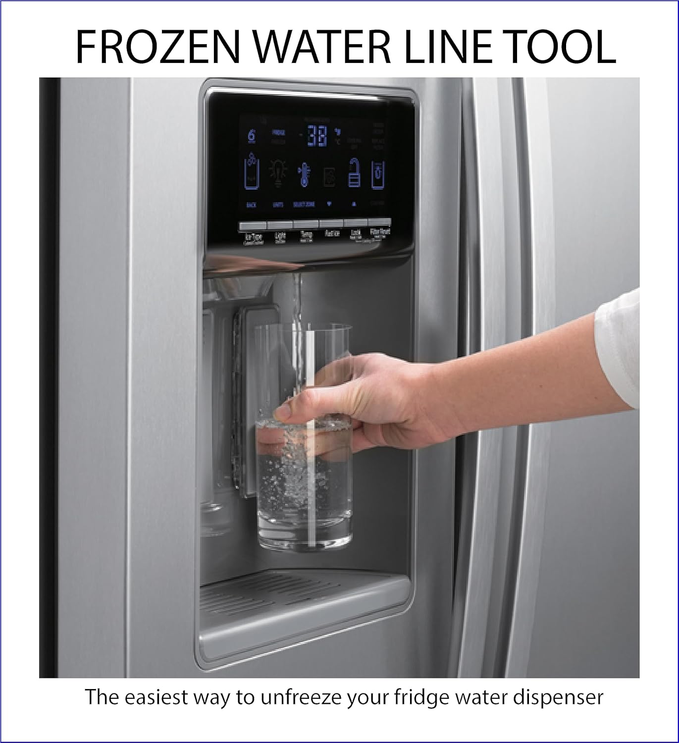 Frozen Water Line Tool - 36" to Quickly Unfreeze Refrigerator Water Dispenser – Thaw Frozen Line in Minutes