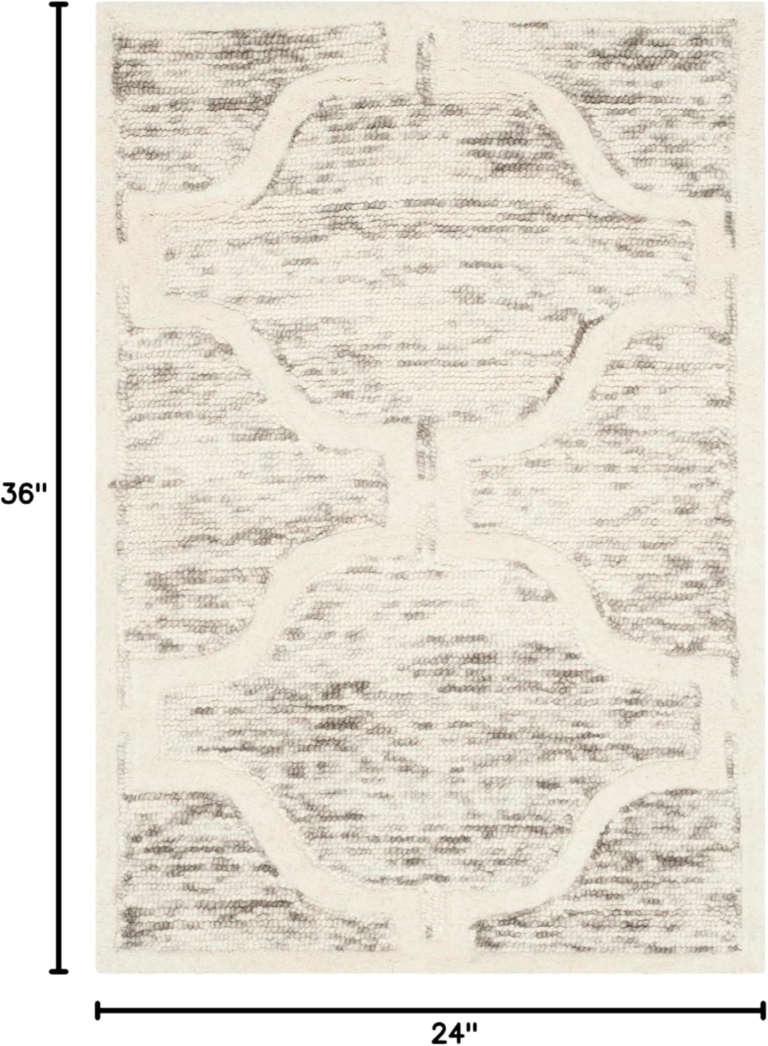 SAFAVIEH Cambridge Collection Accent Rug - 2' x 3', Light Brown & Ivory, Handmade Moroccan Distressed Wool