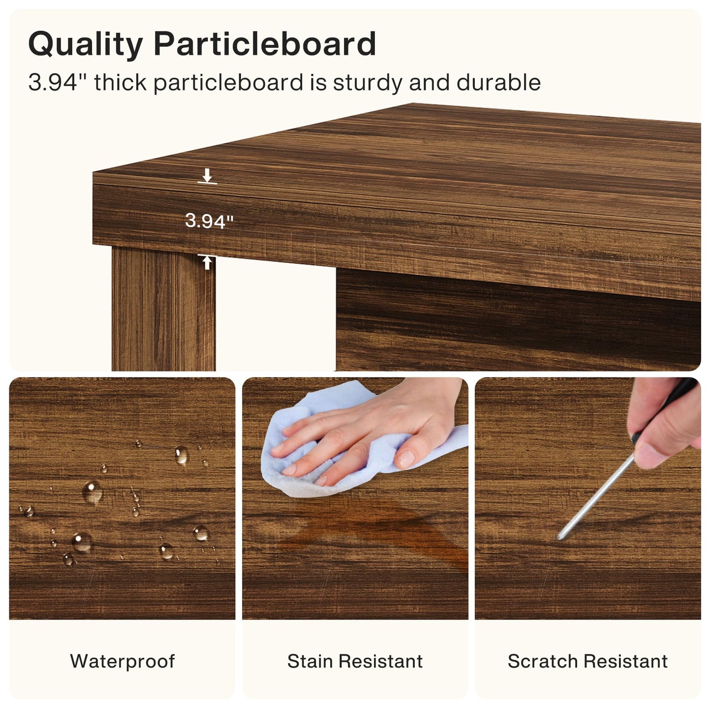 Tribesigns Kitchen Island with Storage, 55-Inch Farmhouse Stationary Island Table with Large Countertop, 3-Tier Wooden Center Bar Table for Kitchen, Dining Room, Dark Brown
