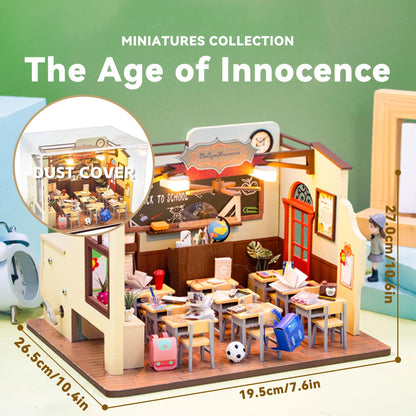 Flever Dollhouse Miniature DIY House Kit Creative Room with Furniture for Romantic Valentine's Gift(The Age of Innocence)