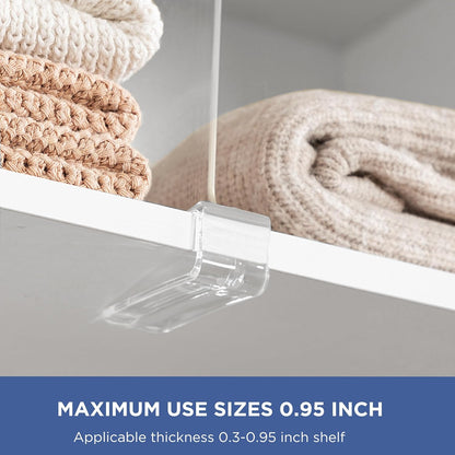 12 Inches 4 Pack Closet HBlife Tall [Extra Tall Version] Clear Shelf Dividers, Purse Organizer for Perfect for Sweater