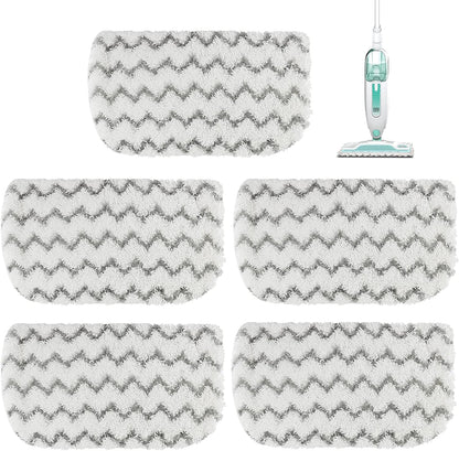 Sgizoku S1000 S2001 Steam Mop Replacement Pads for Shark Steam Mop S1000 S1000A S1000C S1000WM S10001C S1200 & S2001 SteamSpot Steam Mop - Dirt Grip, Washable & Reusable for All Floor Clean - 5Pack