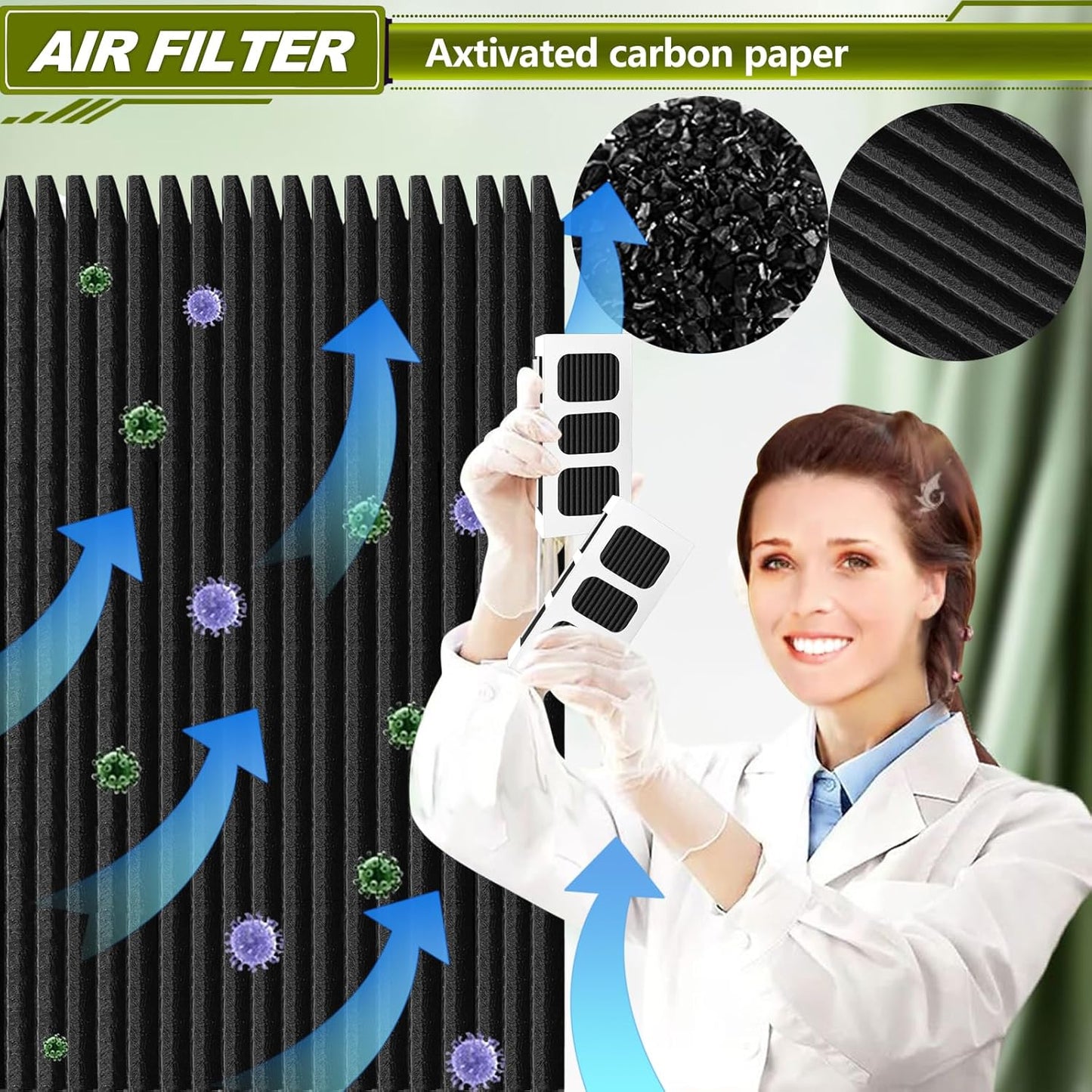 Paultra2 Refrigerator Air Filter Replacement for Frigidaire PAULTRA2 Pure Air Ultra II, 4 Pack