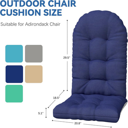 Cushion,48.520.85.5 Inches,High FOOWIN Adirondack Chair Cushion, Thickened Rocking Chair Back Patio Cushions with Ties
