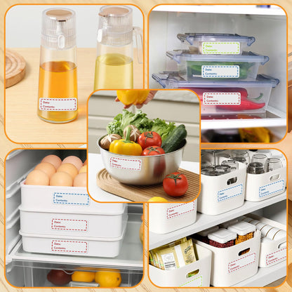 1000 Pcs Removable Freezer Labels, 1 x 3 Inch Food Labels for Food Containers, Food Date Stickers, Easy to Clean Write On Refrigerator Freezer Paper Labels, No Residue for Kitchen